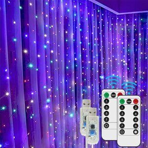 🆕 Curtain String Twinkle Lights 600 LED Fairy Bedroom 8 Modes Waterproof Desire